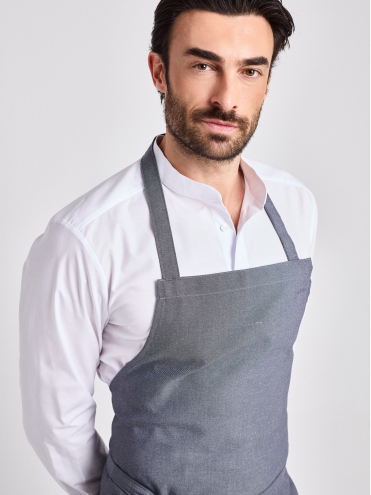 Gorizia Structure Latzschürze 90x75 cm - grau